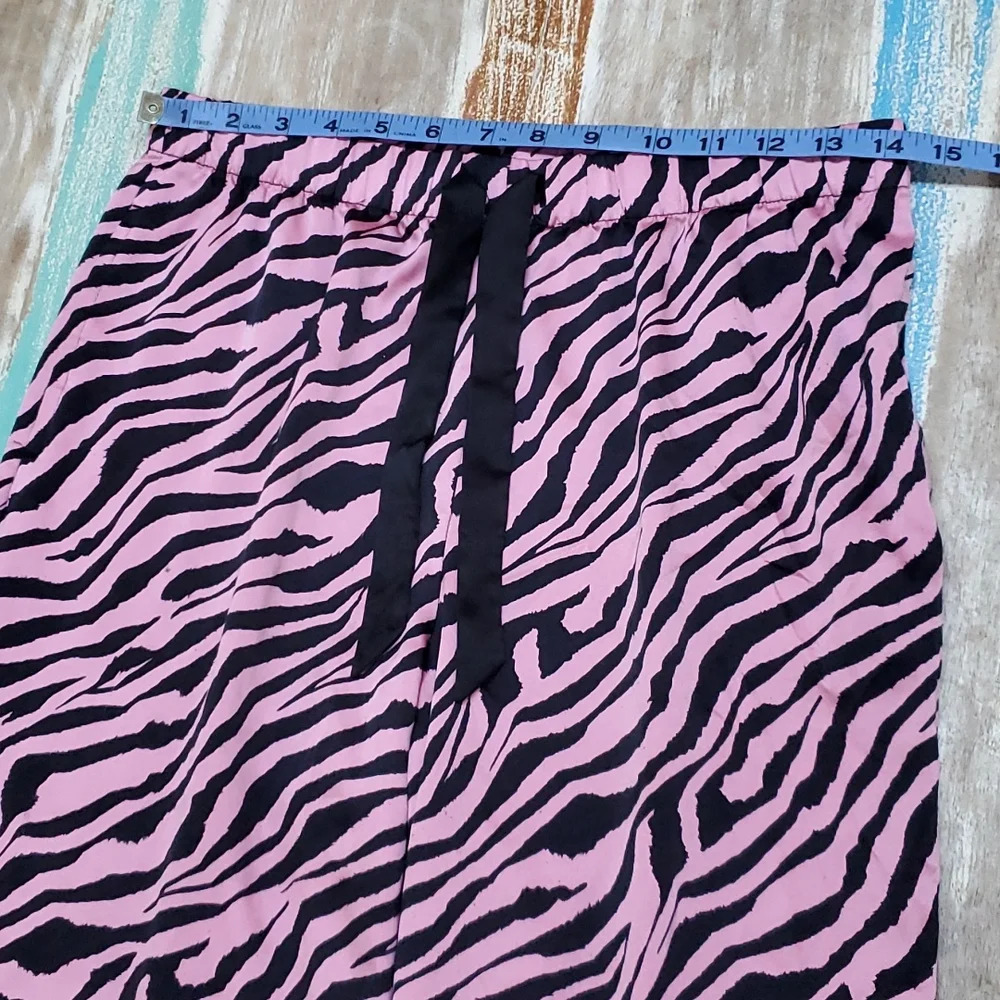 Victoria's Secret After Hours Satin Zebra Stripe Pajama Lounge Pants Small - Picture 5 of 9